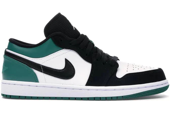 **Jordan 1 Bajo Blanco Negro Verde Místico