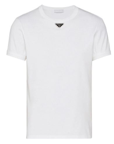 Camiseta Prada com logo triangular