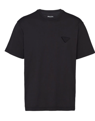 Camiseta Prada com patch de logo