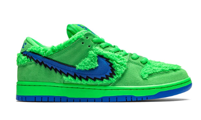 Tênis SB Dunk Low "Grateful Dead-Green Bear"