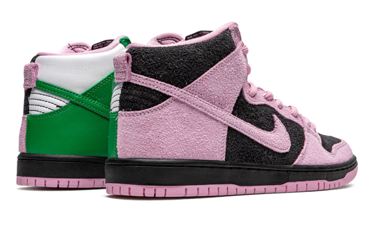 Tênis SB Dunk High Pink e Green