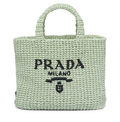 Bolsa Prada tote ráfia