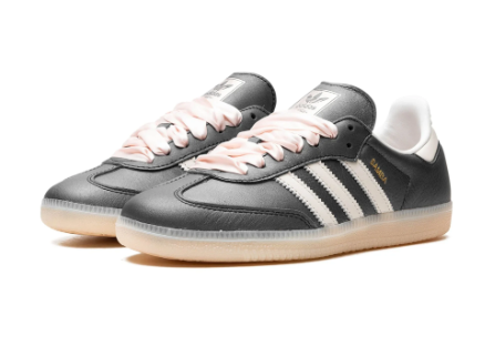 Adidas Samba OG Black Pink Ribbon Laces