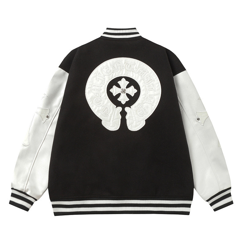 Jaqueta Chrome Heart Black Wood Varsity