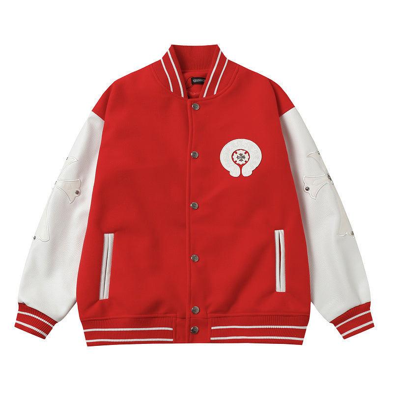 Jaqueta Chrome Heart Red Wood Varsity