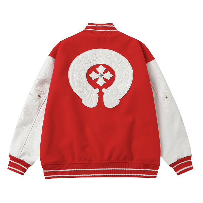 Jaqueta Chrome Heart Red Wood Varsity