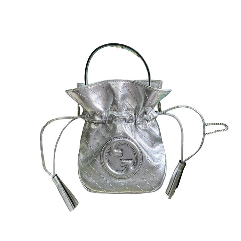 Bolsa bucket Blondie mini de couro